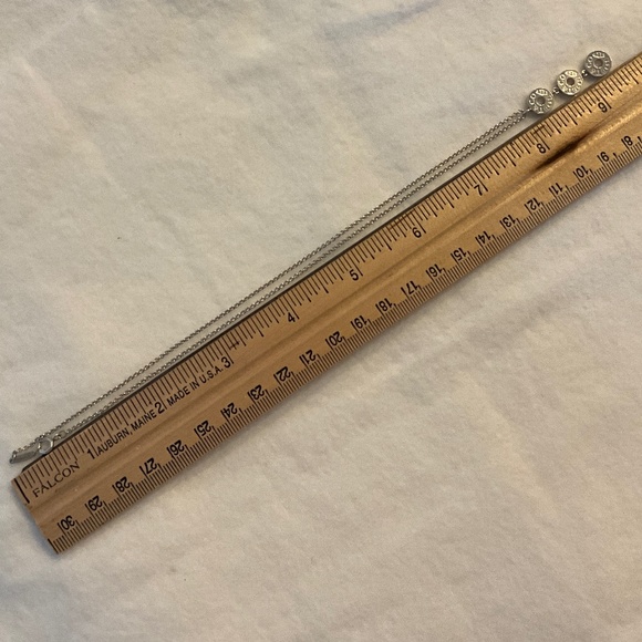 TIFFANY & CO. Vintage 1837 Sterling (925) Three Disc Drop Pendant Neckla… - Picture 6 of 9